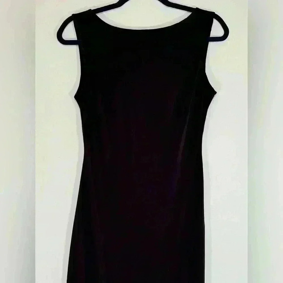 Vintage Jones New York Evening Vegan Silk Satin Y2K Midi Dress Eggplant Size 10P - Picture 2 of 11